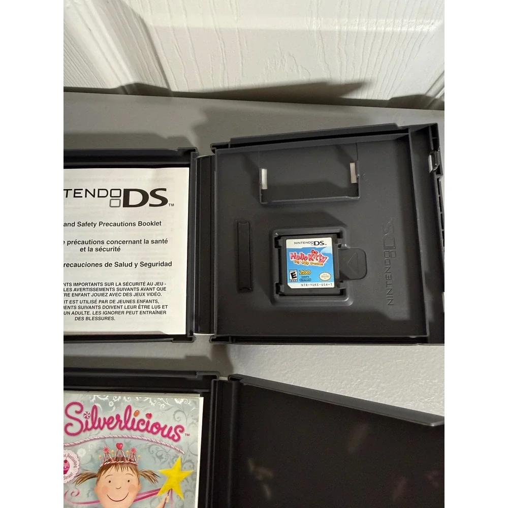 Nintendo DS Game Lot 7 Barbie Dora Hello Kitty Nancy Drew Silverlicious Manuals